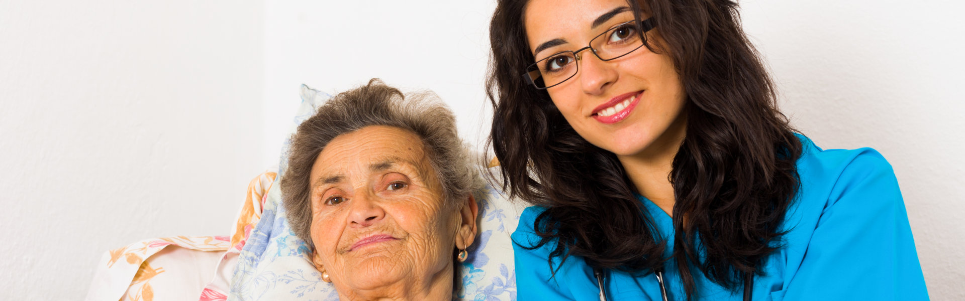 caregiver with senior woman