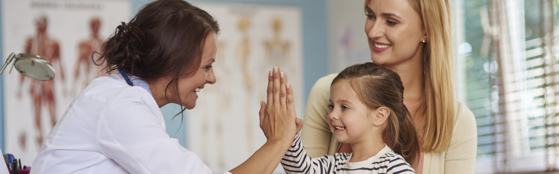 doctor having fun with child